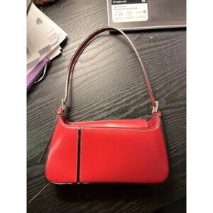 Red Patent vinyl Baguette Bag Y2K Style Trendy Small Purse